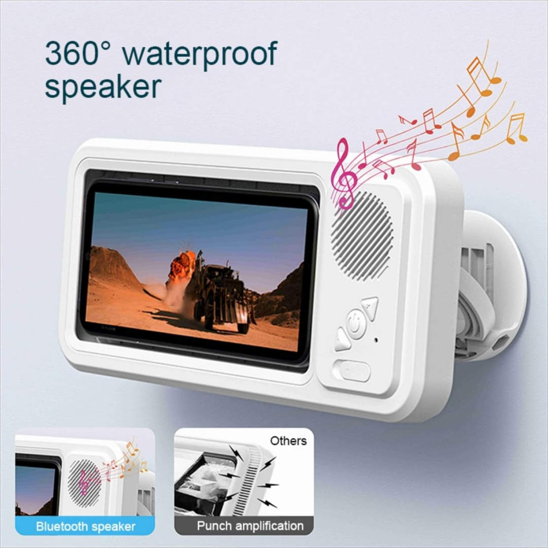 🚿 SplashTone™ — Bluetooth Speaker &amp; Waterproof Phone Holder (IPX4)